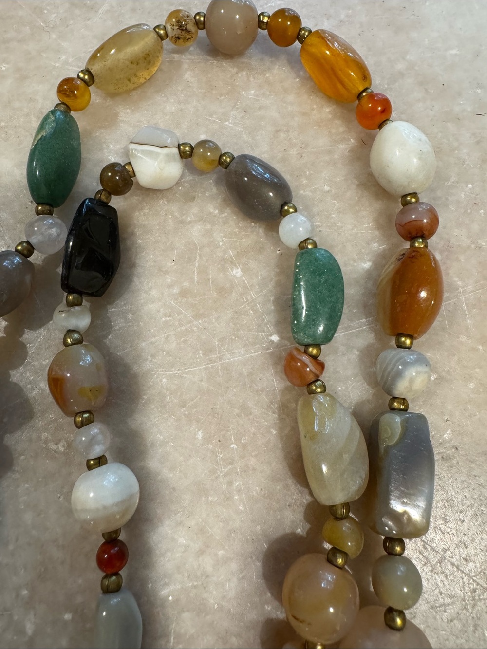 Multicolor Mixed Stone Beaded Necklace